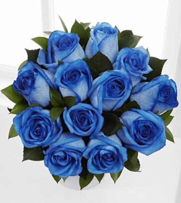 BD35 Fiesta de Roses Bleues Extrême - 12 roses - Sans Vase.