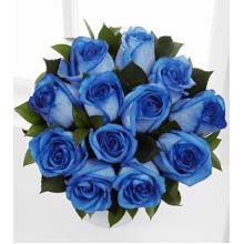 BD35 Fiesta de Roses Bleues Extrême - 12 roses - Sans Vase.
