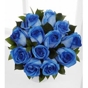 BD35 Fiesta de Roses Bleues Extrême - 12 roses - Sans Vase.